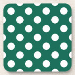 Dessous-de-verre Pois blancs sur vert sauge<br><div class="desc">Pois blancs sur vert sauge</div>
