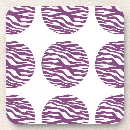 Dessous de verre Pois d'impression Zebra (Devant)