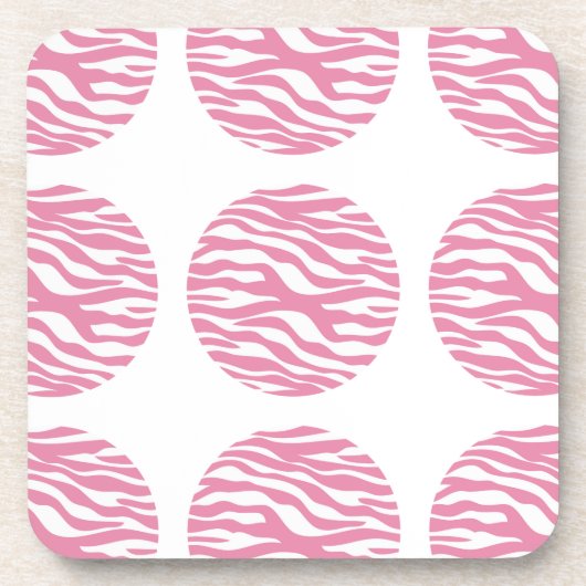 Dessous de verre Pois d'impression Zebra (Devant)