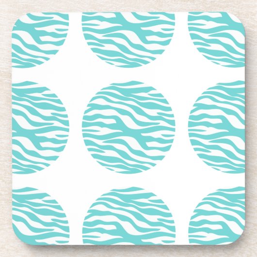 Dessous de verre Pois d'impression Zebra (Devant)