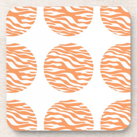 Dessous de verre Pois d'impression Zebra (Devant)