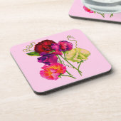 Dessous-de-verre pois doux en violet et rose (Côté gauche)