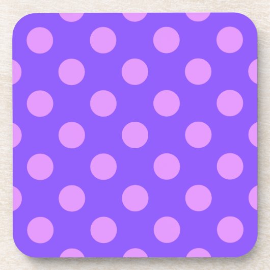Dessous-de-verre Pois Lilac sur periwinkle (Devant)