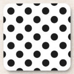 Dessous-de-verre Pois noirs en blanc<br><div class="desc">Pois noirs en blanc</div>