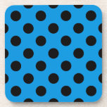 Dessous-de-verre Pois noirs sur bleu ciel<br><div class="desc">Pois noirs sur bleu ciel</div>