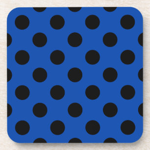 Dessous-de-verre Pois noirs sur bleu royal