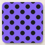 Dessous-de-verre Pois noirs sur perwinkle<br><div class="desc">Pois noirs sur perwinkle</div>