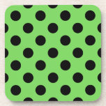 Dessous-de-verre Pois noirs sur vert citron<br><div class="desc">Pois noirs sur vert citron</div>