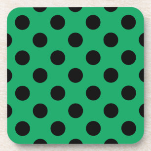 Dessous-de-verre Pois noirs sur vert frais