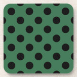 Dessous-de-verre Pois noirs sur vert kelly<br><div class="desc">Pois noirs sur vert kelly</div>