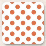 Dessous-de-verre Pois orange brûlés<br><div class="desc">Pois orange brûlés sur un arrière - plan blanc.</div>