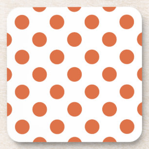 Dessous-de-verre Pois orange brûlés