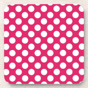 Dessous-de-verre Pois rose et blanc