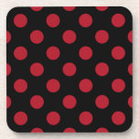 Dessous-de-verre Pois rouge et noir<br><div class="desc">Pois rouge et noir</div>
