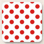 Dessous-de-verre Pois rouges et blancs<br><div class="desc">Pois rouges et blancs</div>