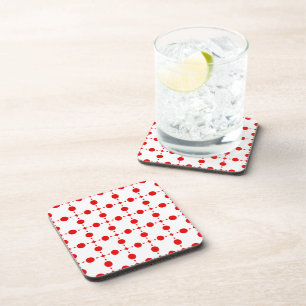 Dessous-de-verre Pois rouges, Motif à points polka, points, pointil