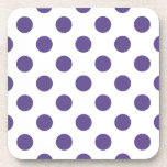 Dessous-de-verre Pois ultra violets sur blanc<br><div class="desc">La couleur de l'année de Pantone pour 2018 est ultra violet.</div>