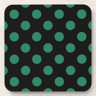 Dessous-de-verre Pois vert et noir