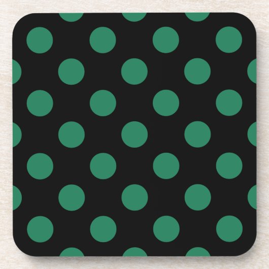 Dessous-de-verre Pois vert et noir (Devant)