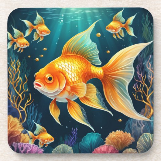 Dessous-de-verre Poisson d'or sous-marin (Devant)