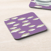 Dessous-de-verre Poisson sur violet (Côté gauche)