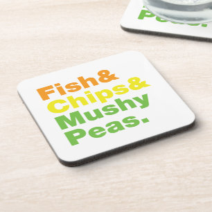 Dessous-de-verre Poissons & Chips & Pois Musqués.