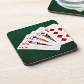 Dessous-de-verre Poker Hands - Brosse Royale - Costume Diamants (Côté gauche)