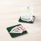 Dessous-de-verre Poker Hands - Brosse Royale - Costume Diamants (Côté Droit)