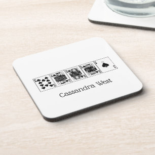 Dessous-de-verre Poker nuit de casino Quinte Flush Royale Pique