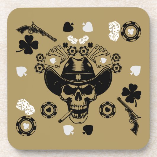 Dessous-de-verre Poker thème Lucky (Devant)