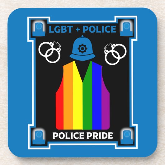 Dessous-de-verre Police Gay pride LGBT+ (Devant)