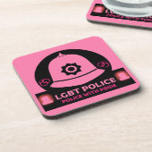 Dessous-de-verre Police Gay pride LGBT+ (Côté gauche)
