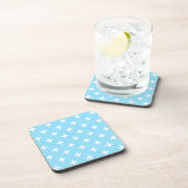 Dessous-de-verre Polka blanche croise sur bleu bébé (Côté Droit)
