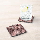 Dessous-de-verre Polygone de texture beige et brune (Côté Droit)