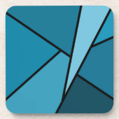 Dessous-de-verre Polygones Turquoises Abstraits (Devant)