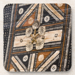 Dessous-de-verre Polynésie, Royaume des Tonga. Détail de tapa