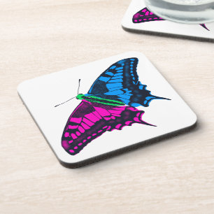 Dessous-de-verre Polysexual Pride Flag Swallowtail Butterfly