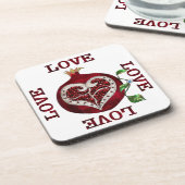 Dessous-de-verre Pomegranate Heart LOVE Valentine (Côté gauche)