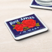 Dessous-de-verre Pommes de marque rose (Côté gauche)