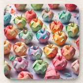 Dessous-de-verre Pommes Origami (Devant)
