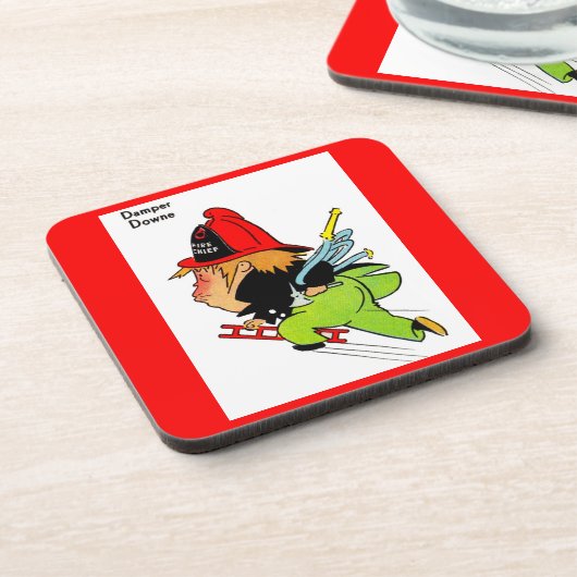 Dessous-de-verre pompier Damper Downe (Côté gauche)