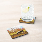 Dessous-de-verre Poney miniature noir et blanc / Cheval (Côté Droit)