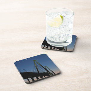 Dessous-de-verre Pont de Jr. d'Arthur Ravenel au crépuscule