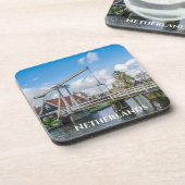 Dessous-de-verre Pont hollandais en bois levant à Pays-Bas (Côté gauche)