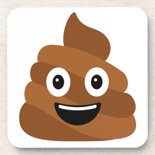 Dessous-de-verre Poop Emoji Beverage Coaster (Devant)
