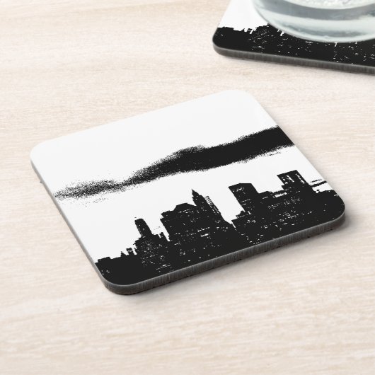 Dessous-de-verre Pop Art Black White New York City (Côté gauche)