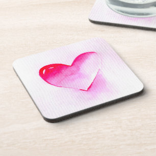 Dessous-de-verre Pop art coeur rose valentine