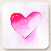 Dessous-de-verre Pop art coeur rose valentine (Devant)