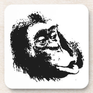Dessous-de-verre Pop Art drôle Chimpanzé