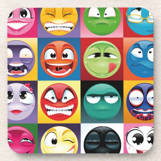 Dessous-de-verre pop art emojis (Devant)